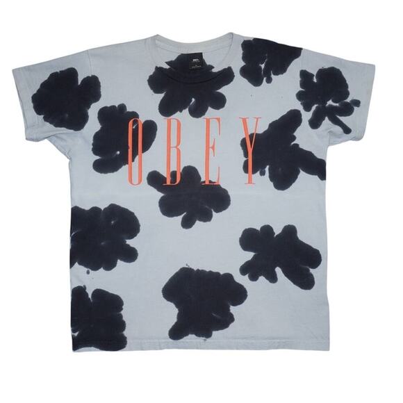 Obey Worldwide Abstract Tie-Dye Graphic T-Shirt – Size L - Picture 2 of 9